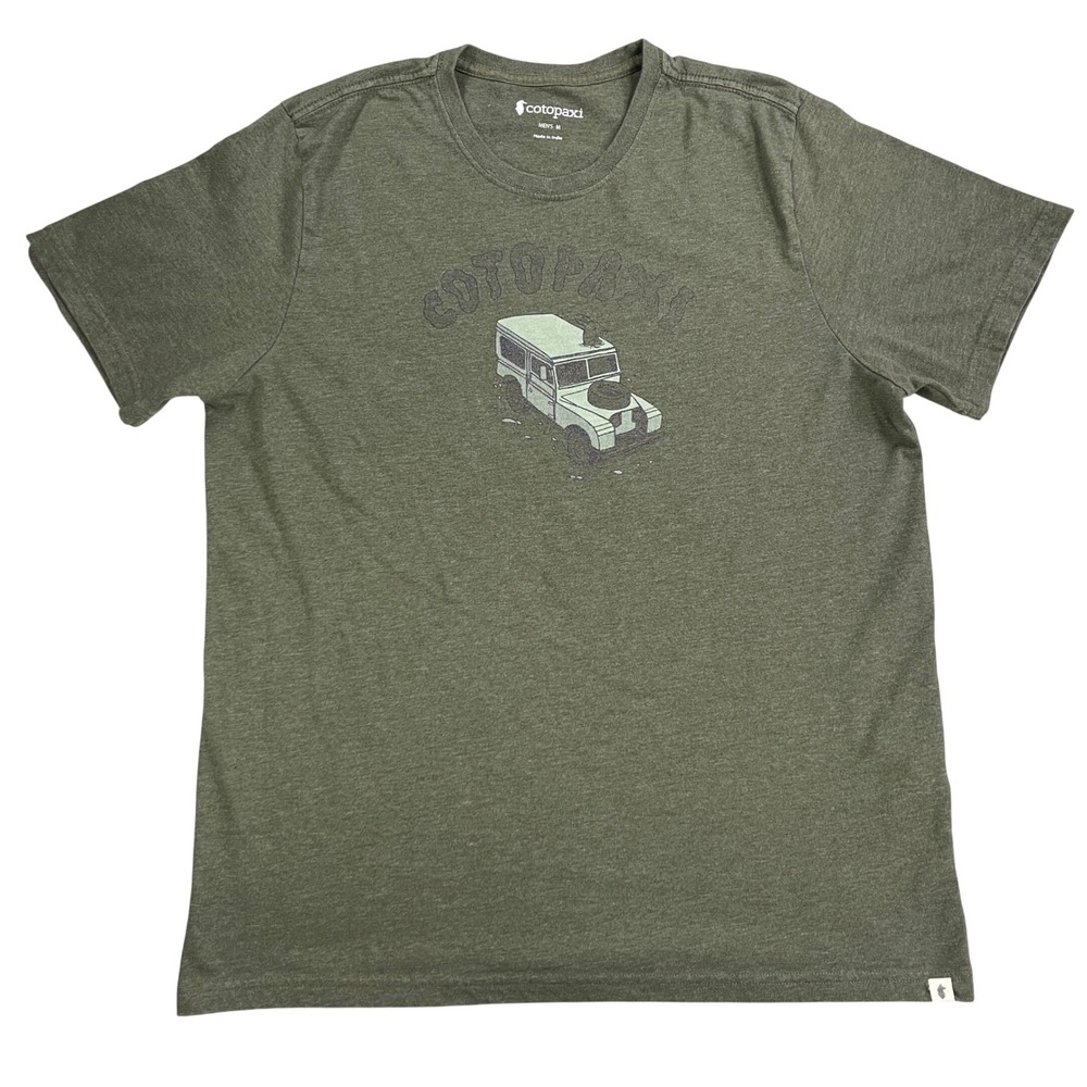 Cotopaxi Cotto-Pilot Organic Cotton Graphic T-shirt Mens Medium Fatigue Green